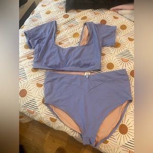 Madewell Plus Ribbed bikini set